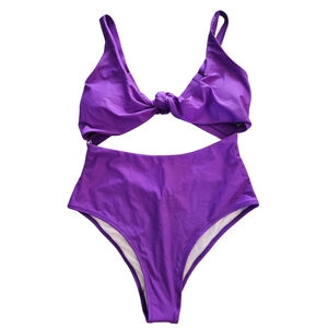 Swim Purple Monokini Bikini One Piece Swimsuit Women's Medium NWOT